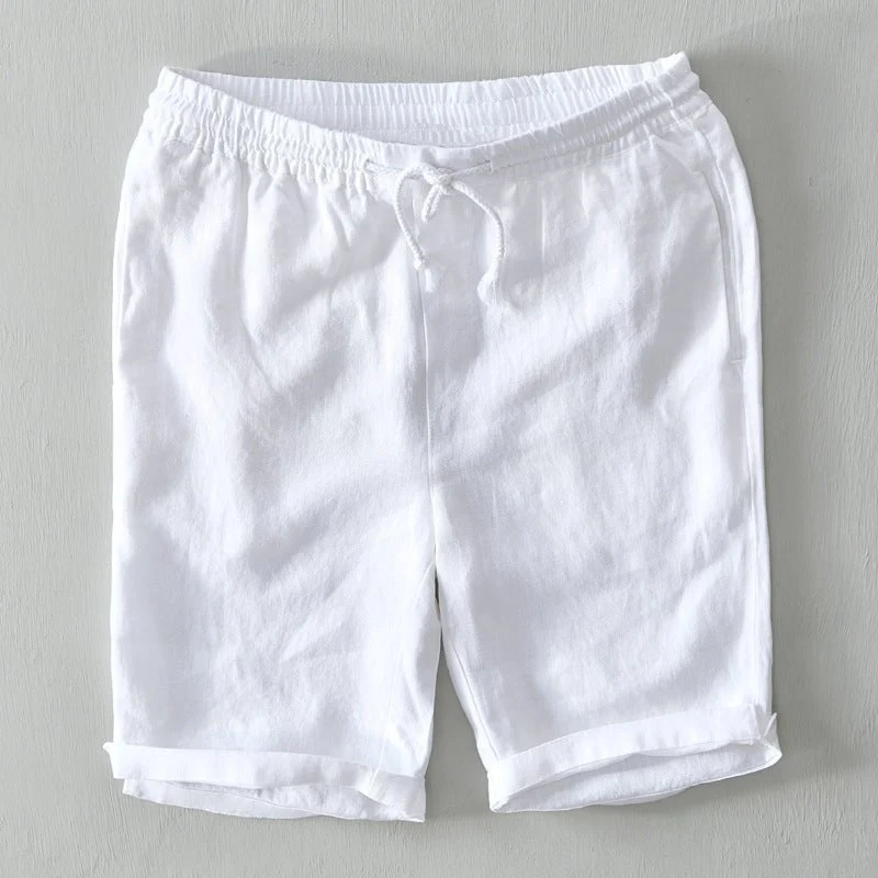 Matthias | Herren Relaxed-Fit Leinen Shorts mit Kordelzug