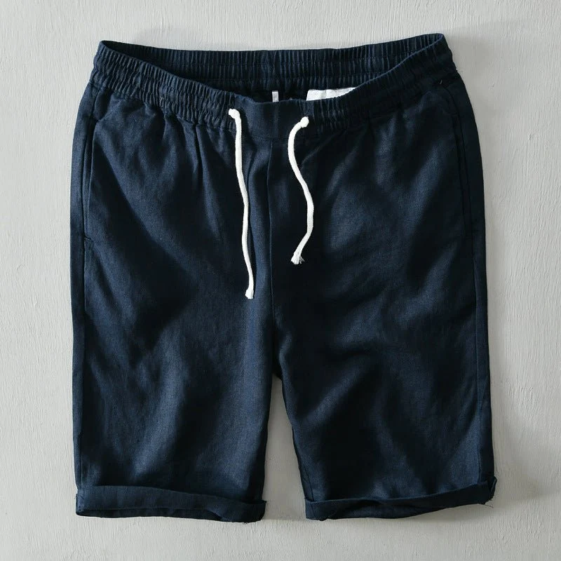 Matthias | Herren Relaxed-Fit Leinen Shorts mit Kordelzug