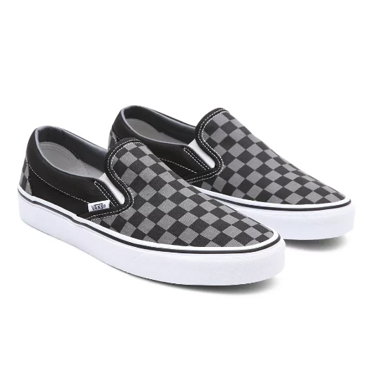 VANS Unisex Checkerboard Classic Slip-On-Sneaker – Schwarz/Zinn