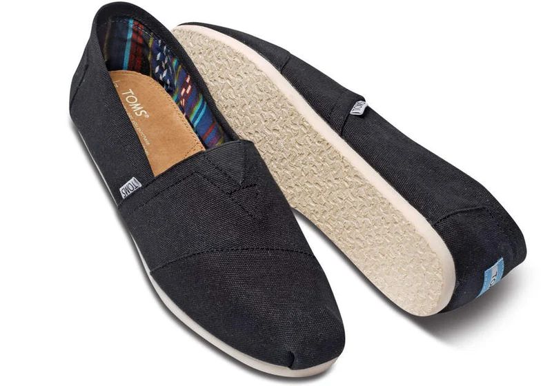 TOMS Klassische Canvas-Espadrilles für Herren – Schwarz