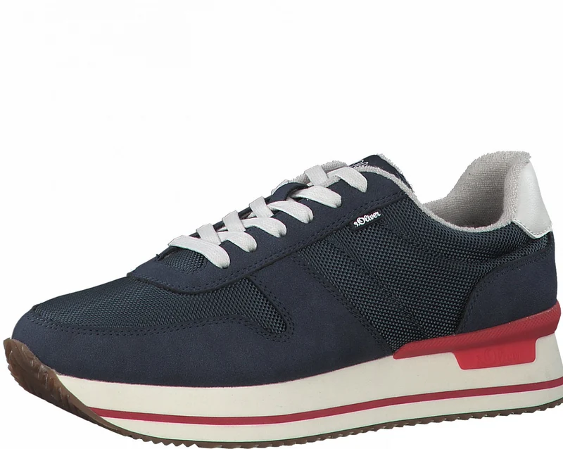 S.Oliver Womens Casual Canvas Trainer - Marineblau