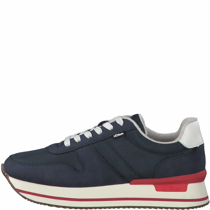 S.Oliver Womens Casual Canvas Trainer - Marineblau