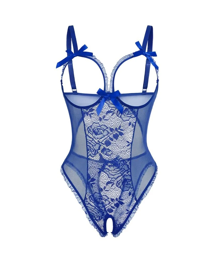 Leonie | Damen Transparenter Spitzen Mesh Body