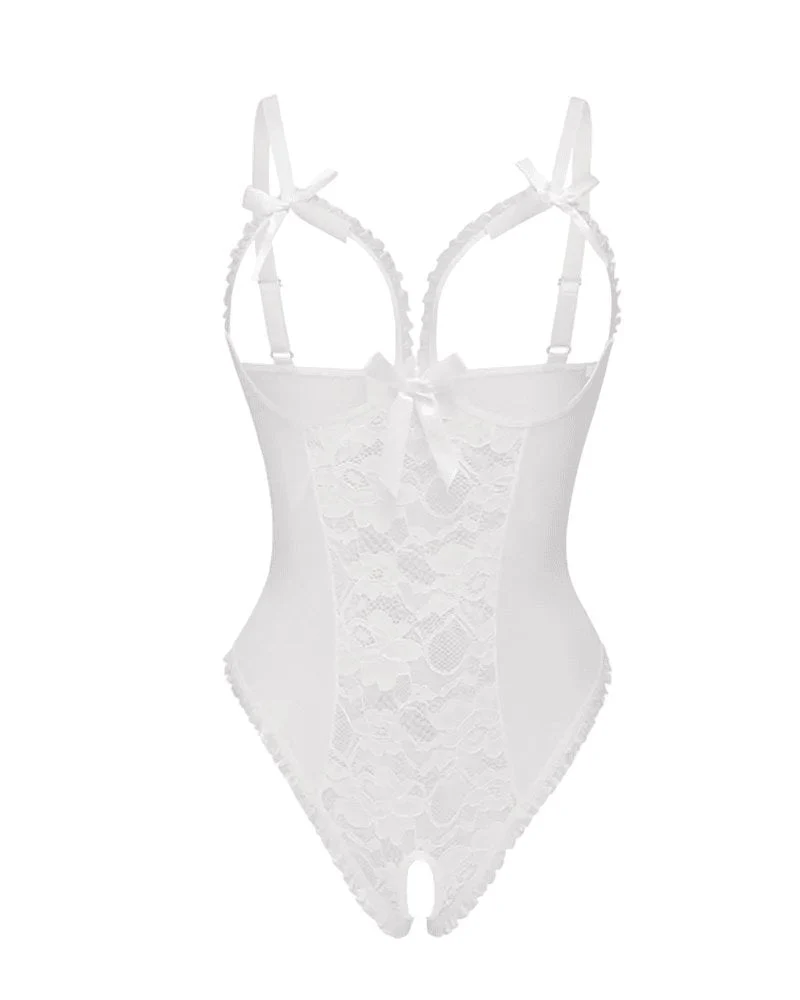 Leonie | Damen Transparenter Spitzen Mesh Body