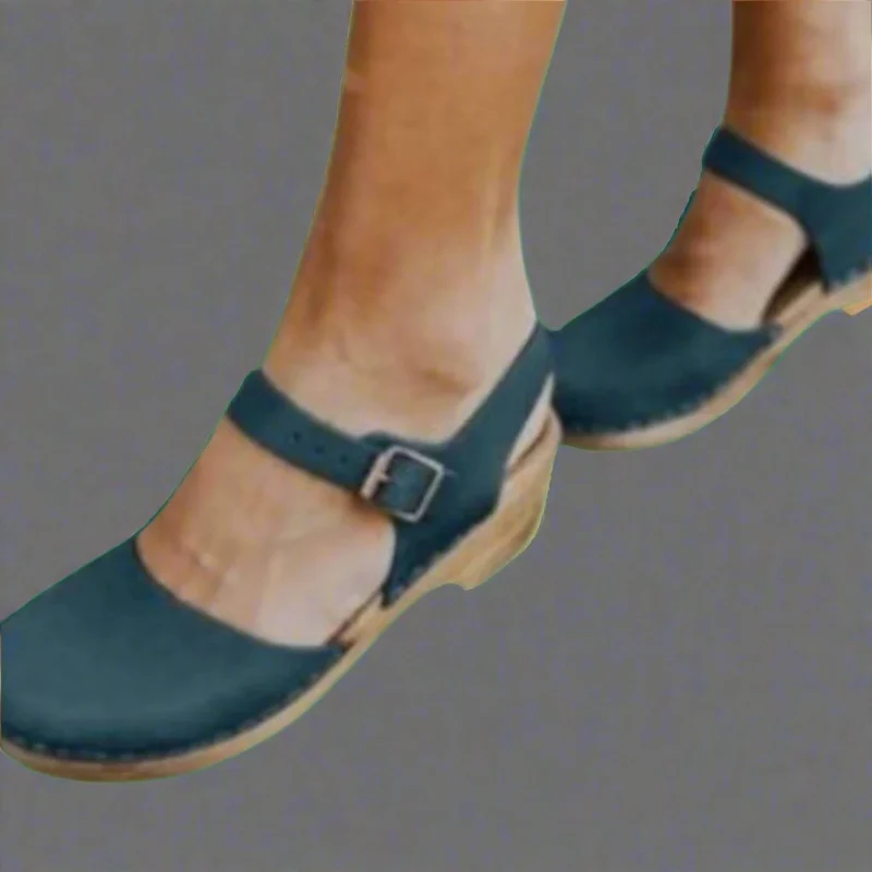 Leonie | Damen Platform Sandalen Geschlossen Blockabsatz Komfort