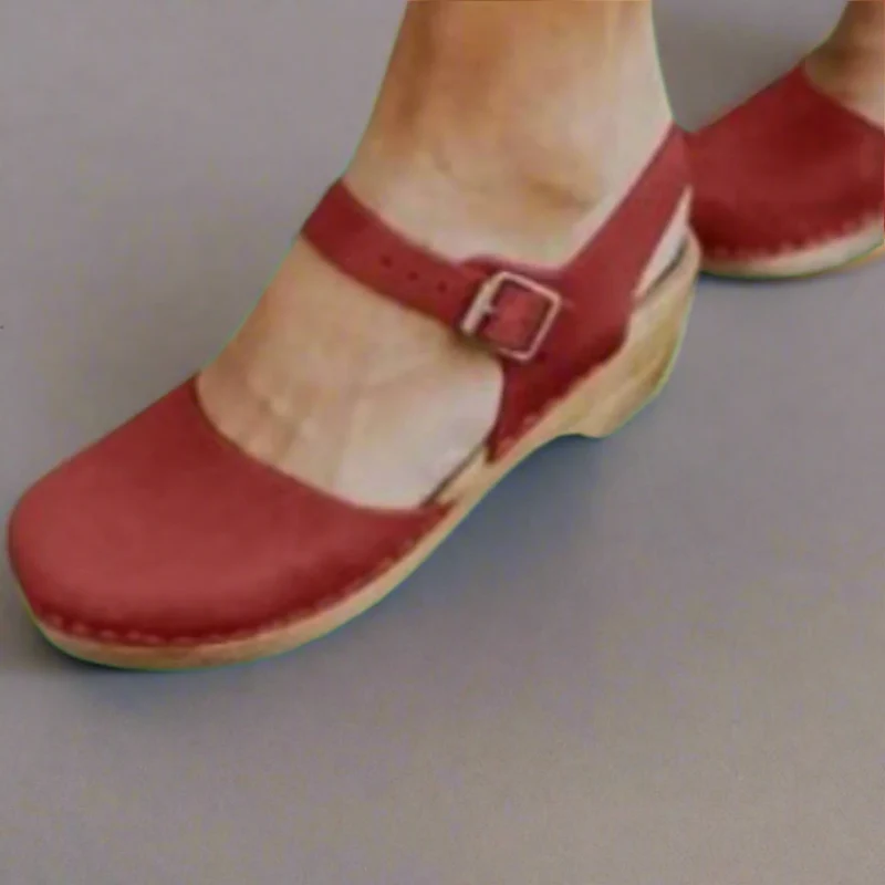 Leonie | Damen Platform Sandalen Geschlossen Blockabsatz Komfort