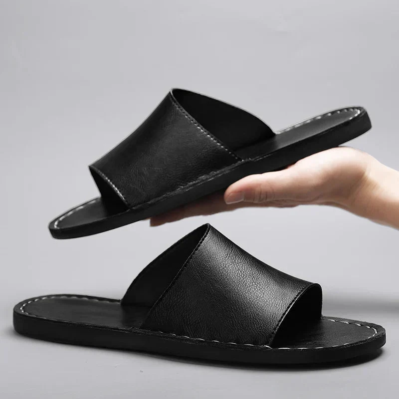 Herren Offene Zehen Slide-Sandalen mit Einteiligem Riemen