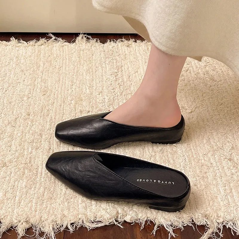 Damen Slipper mit Geschlossener Spitze und Flacher Sohle