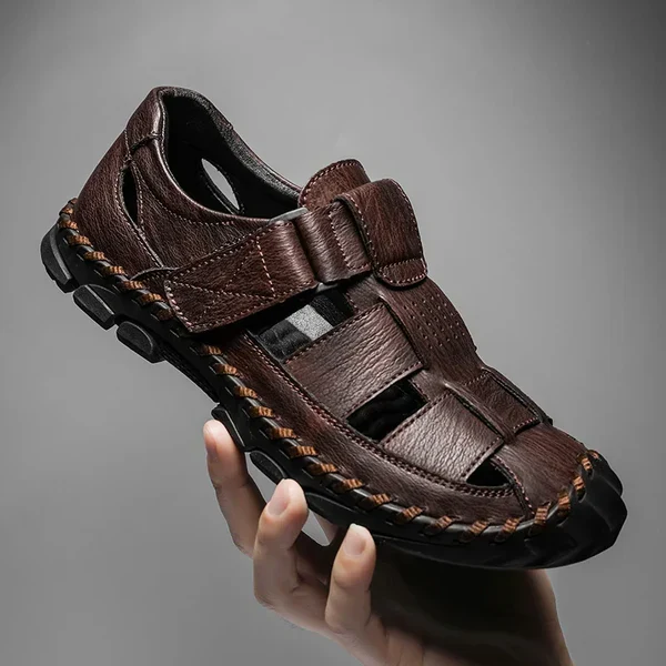 Herren offene Zehen Slide-Sandalen mit einteiligem Riemen im oberen Bereich
