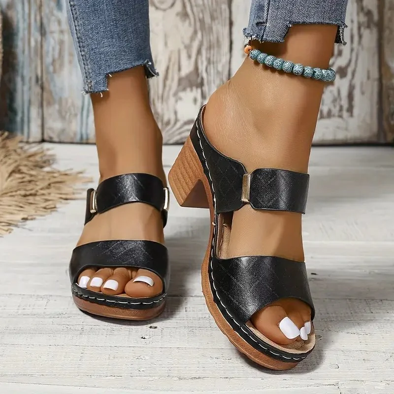 Marlene | Damen Orthopädische Sandalen mit Blockabsatz