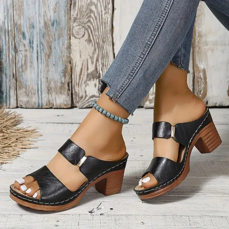 Marlene | Damen Orthopädische Sandalen mit Blockabsatz