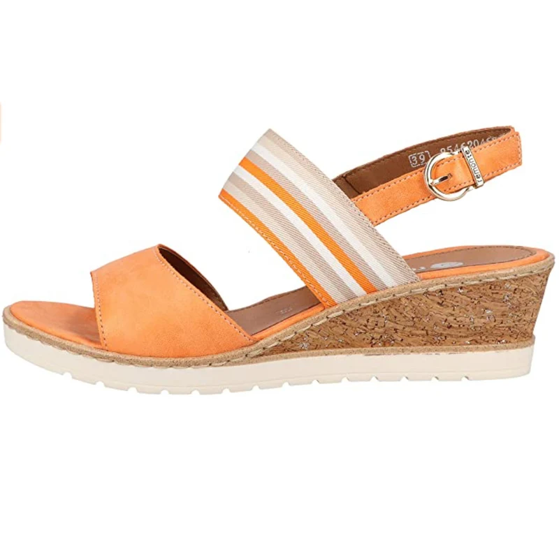 Remonte Sandalen mit Keilabsatz für Damen – Orange
