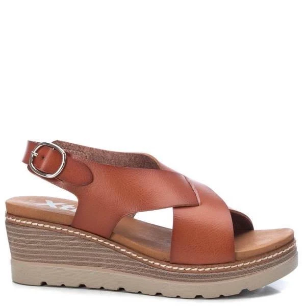 XTI - 42232 – Crossover-Sandale für Damen – Hellbraun