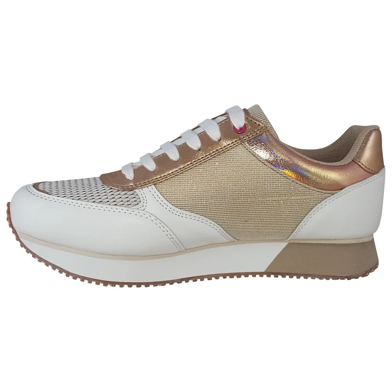 XTI - 49760 – Damenmode-Sneaker – Weiß / Roségold