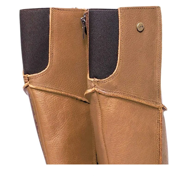 Oak & Hyde Damen Kensington Hi Bombain Lederstiefel – Hellbraun