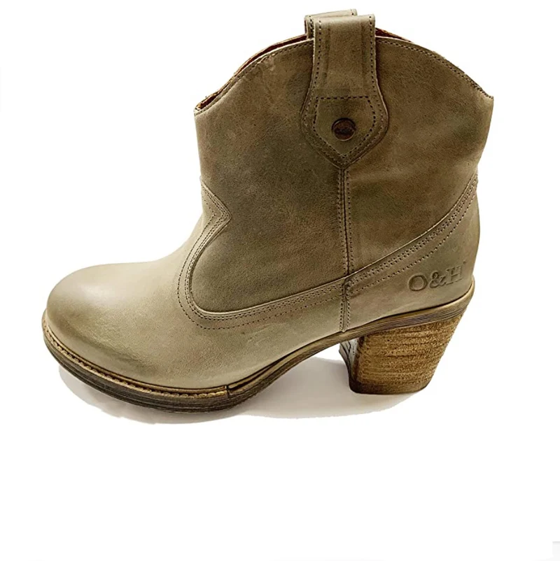 Oak & Hyde Damen Westwood Lederstiefelette - Taupe