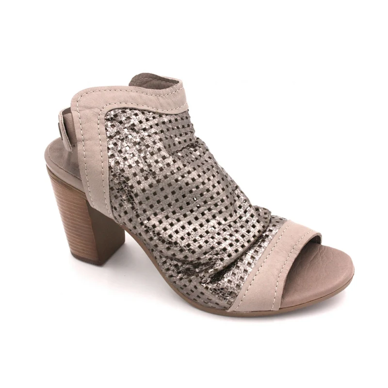 Jocee & Gee-Bouvardia-Old Gun- Peep Toe Ledersandalen