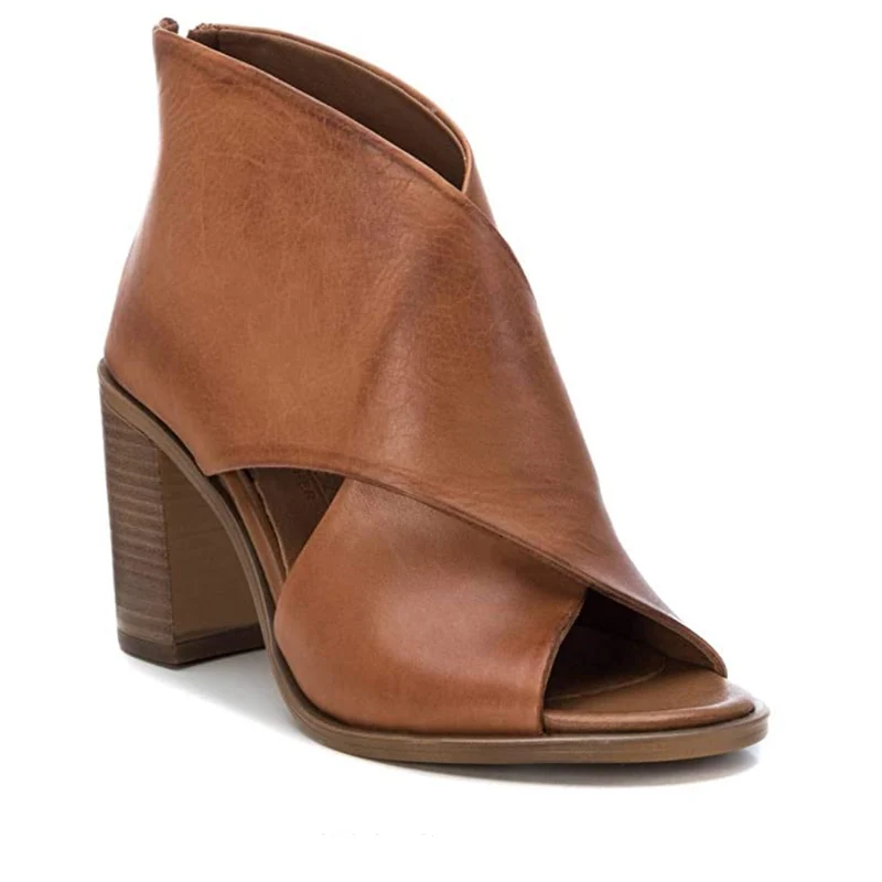 Carmela Damen-Ledersandale – Hellbraun