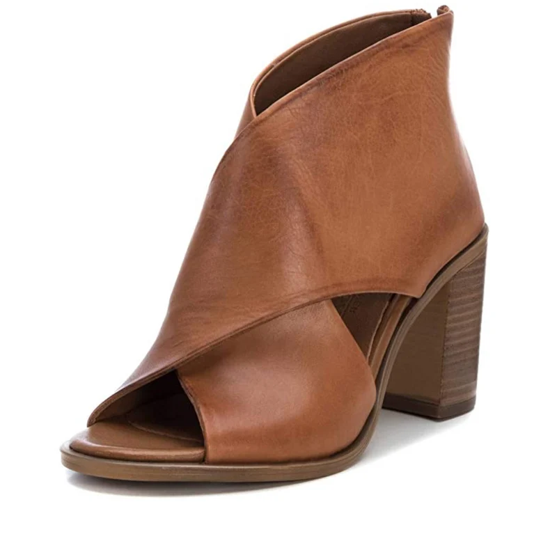 Carmela Damen-Ledersandale – Hellbraun