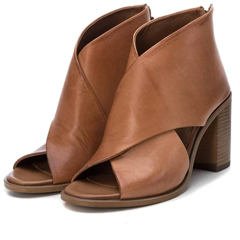 Carmela Damen-Ledersandale – Hellbraun