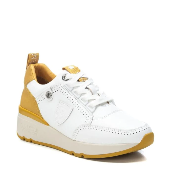 Carmela Modischer Damen-Sneaker – Weiß/Gelb