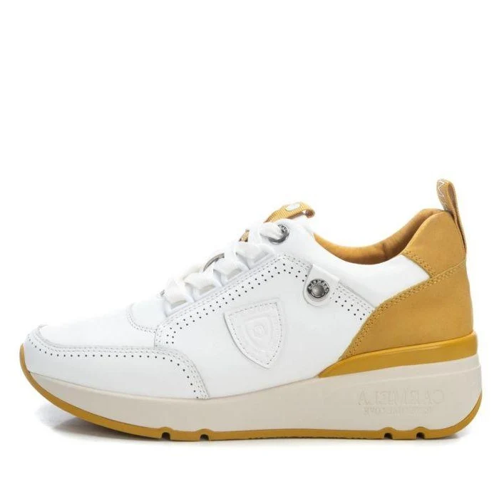 Carmela Modischer Damen-Sneaker – Weiß/Gelb