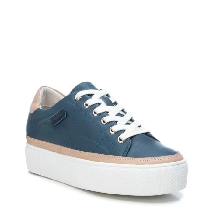 Carmela Plateau-Sneaker aus Leder für Damen – Marineblau