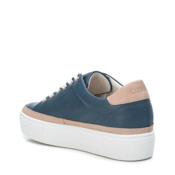 Carmela Plateau-Sneaker aus Leder für Damen – Marineblau