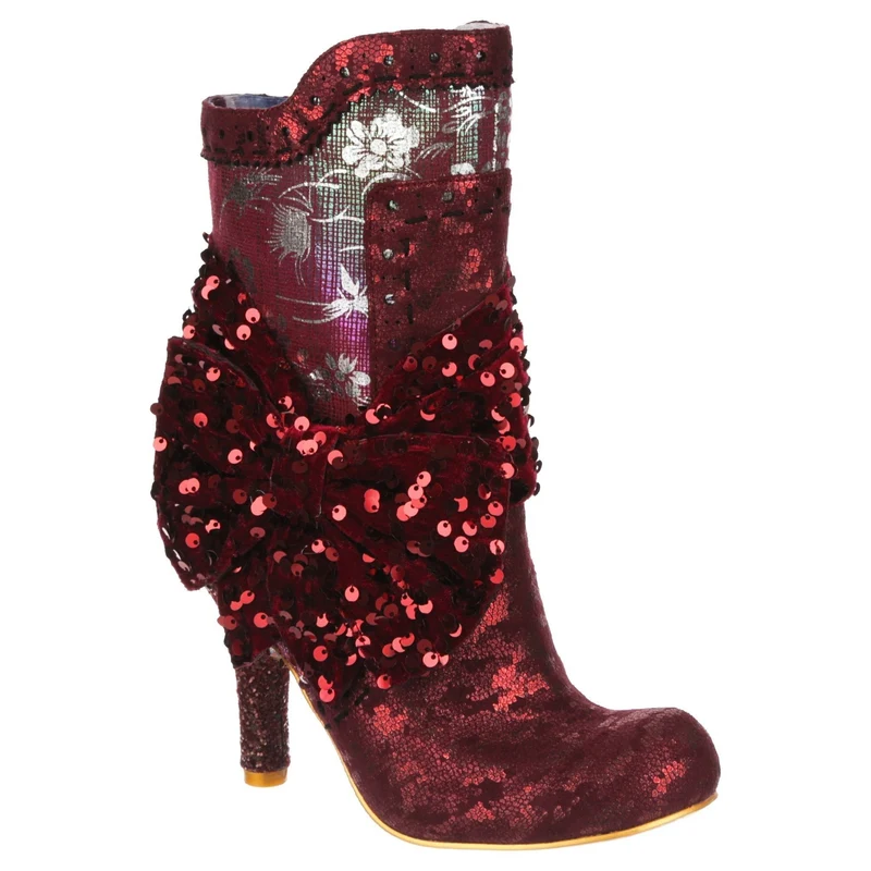 Irregular Choice Rosie Lea High Heel-Stiefel für Damen – Bordeaux