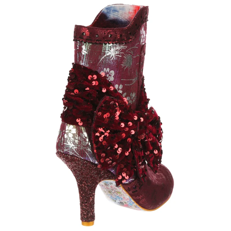 Irregular Choice Rosie Lea High Heel-Stiefel für Damen – Bordeaux