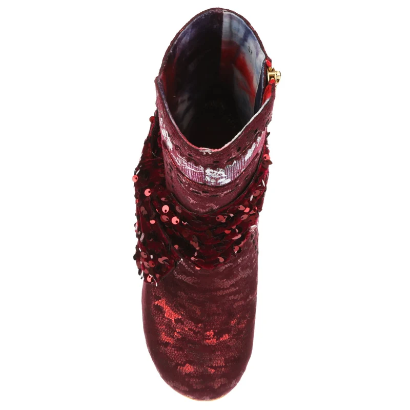 Irregular Choice Rosie Lea High Heel-Stiefel für Damen – Bordeaux
