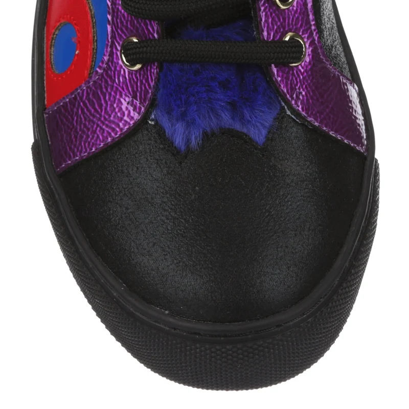 Irregular Choice Bunte Kingdom High-Top-Sneaker für Damen – Schwarz / Blau / Lila