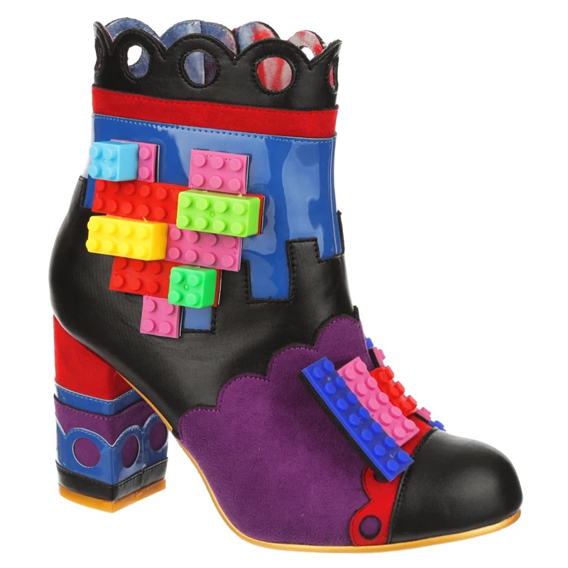 Irregular Choice Building Love High Heel für Damen – Schwarz / Blau / Lila