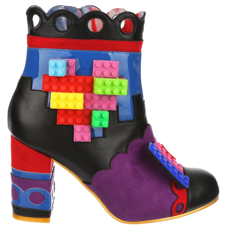 Irregular Choice Building Love High Heel für Damen – Schwarz / Blau / Lila