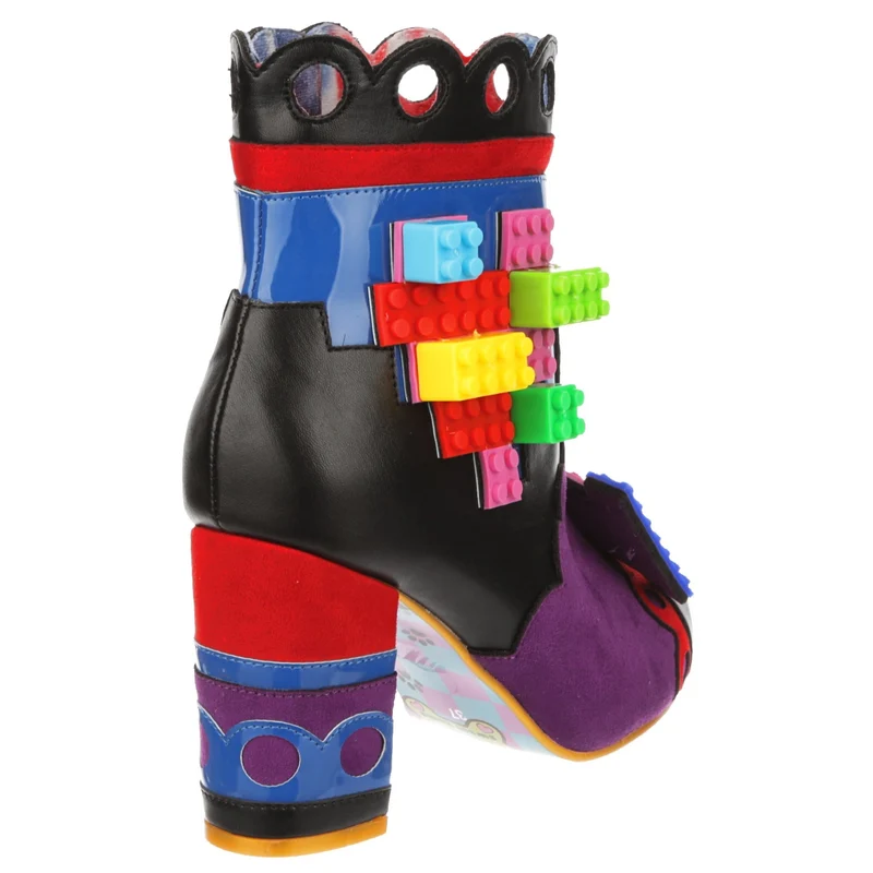 Irregular Choice Building Love High Heel für Damen – Schwarz / Blau / Lila