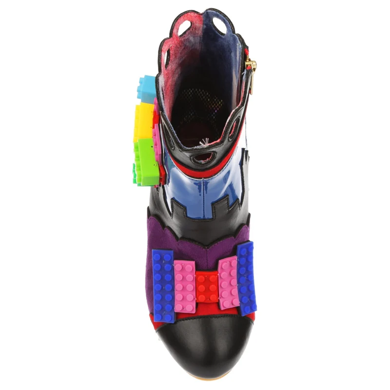 Irregular Choice Building Love High Heel für Damen – Schwarz / Blau / Lila