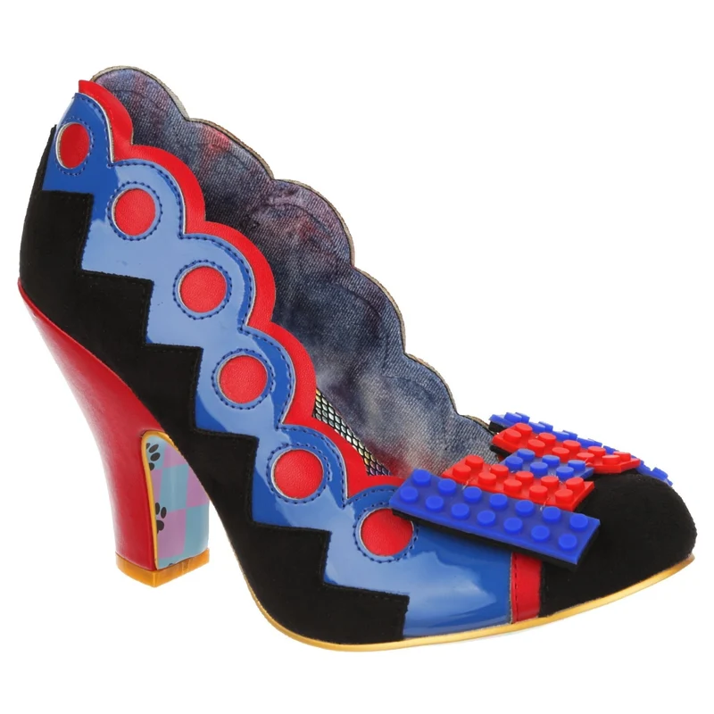 Irregular Choice Damen Play Date High Heel - Blau / Schwarz / Rot