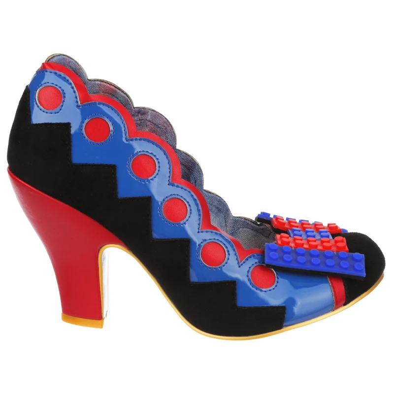 Irregular Choice Damen Play Date High Heel - Blau / Schwarz / Rot