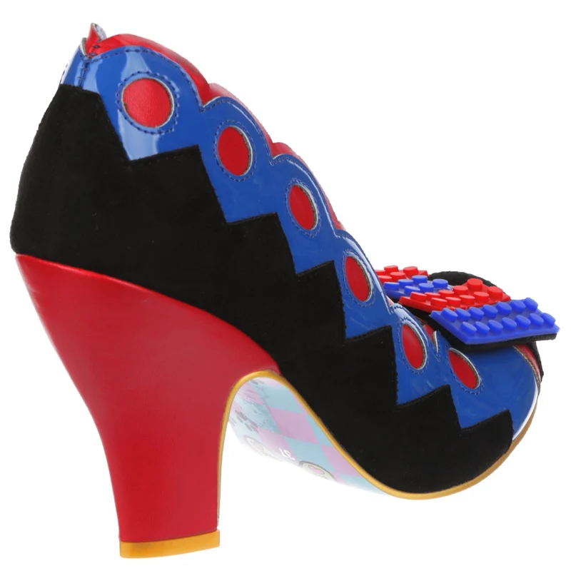Irregular Choice Damen Play Date High Heel - Blau / Schwarz / Rot