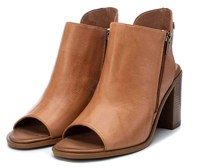 Carmela Damen-Sandalen aus Leder mit hohem Absatz – Hellbraun