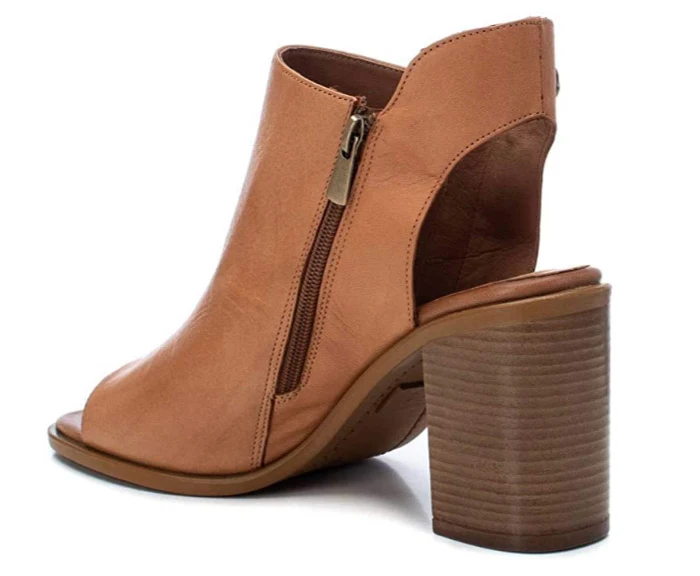 Carmela Damen-Sandalen aus Leder mit hohem Absatz – Hellbraun