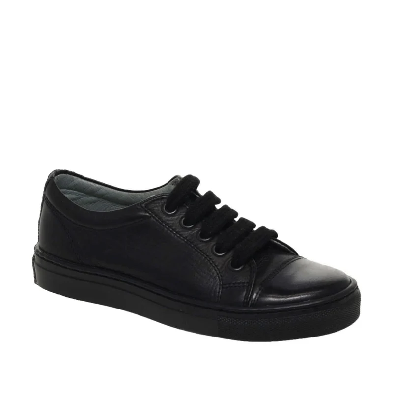 Petasil Peel-Lederschuh für Kinder – Schwarz