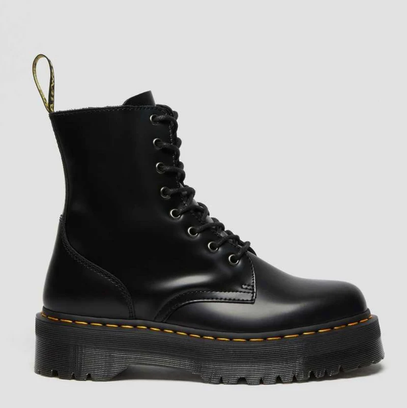 Dr Martens Damen Jadon Polished Smooth Stiefel – Schwarz