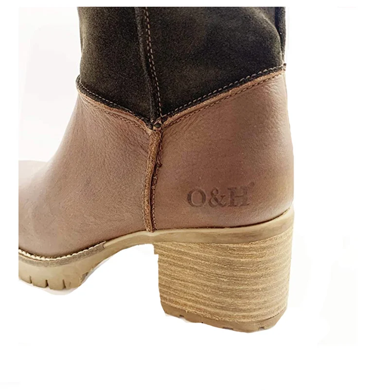 Oak & Hyde Damen Kensington Hi Bombain Wildleder Textile Lederstiefel