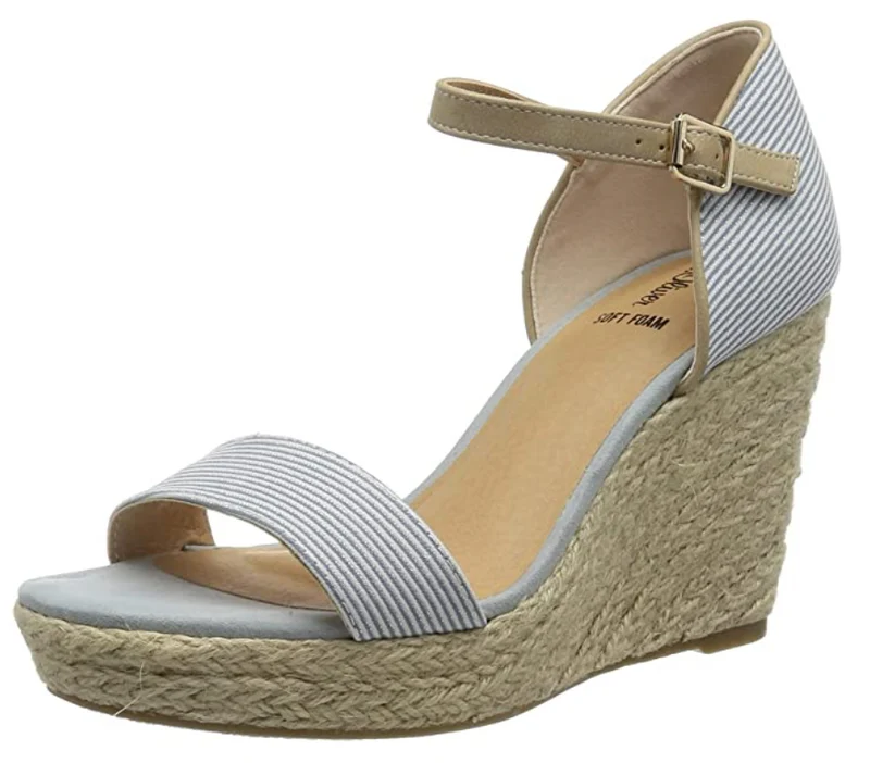 S.Oliver Damen Plateausandalen - Blau