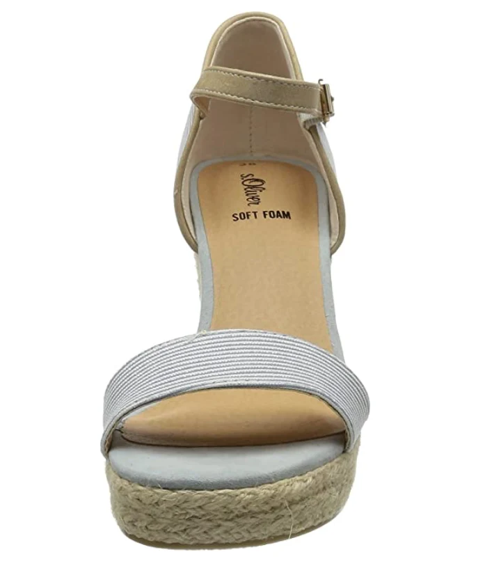 S.Oliver Damen Plateausandalen - Blau