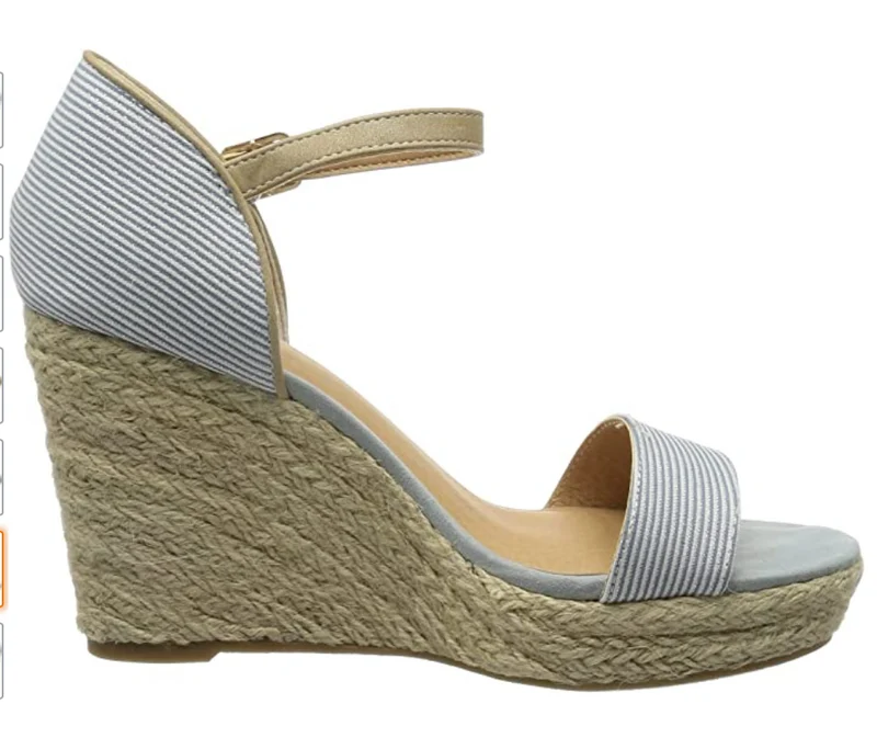 S.Oliver Damen Plateausandalen - Blau