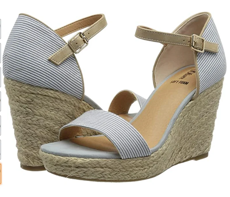 S.Oliver Damen Plateausandalen - Blau