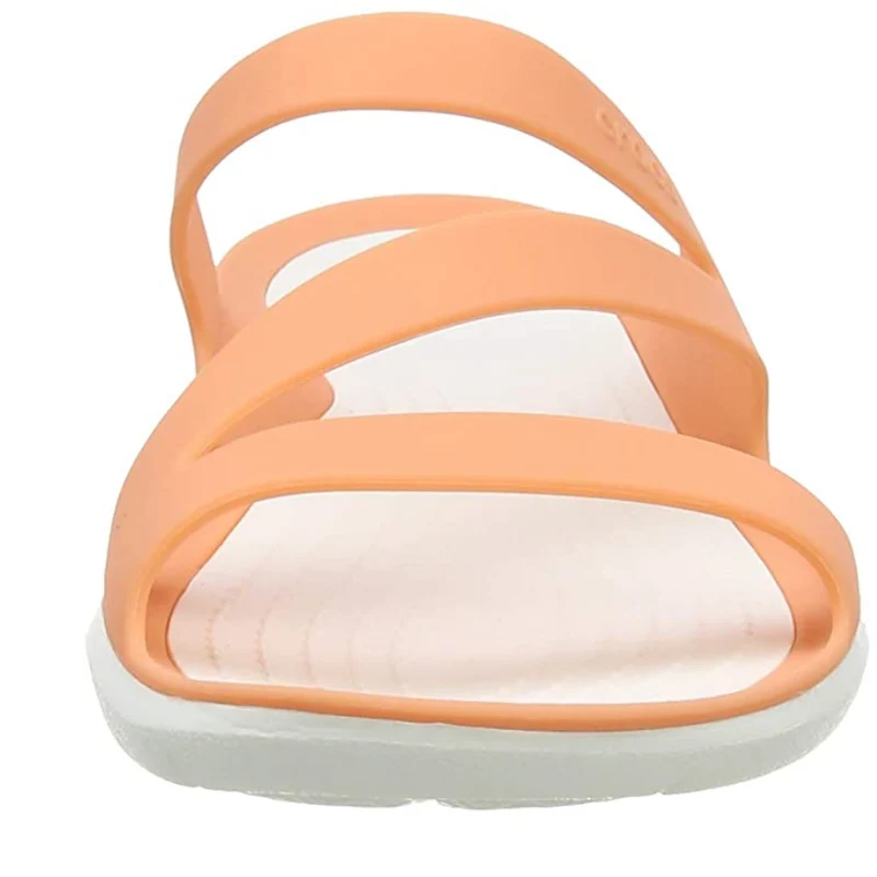 Crocs Damen Swiftwater Sandale - Orange Grapefruit / Weiß