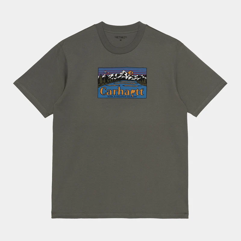 Carhartt WIP Kurzärmliges Herren-T-Shirt „Great Outdoors“ – Thymian